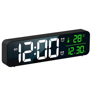 TODO LED Digital Alarm Clock Temperature Music Alarm USB Power Wall Clock - B... - Picture 1 of 3