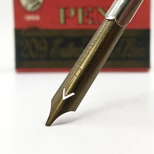 Pluma de punta extra ancha Esterbrook 209 pluma de inmersión antigua itálica años 30 molienda manual - Imagen 1 de 8