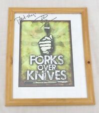 Forks Over Knives Plant Strong framed 10.5 x 8.25 Print signed Rip Esselstyn