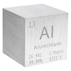 Cubo de aluminio metal 25,4 mm 1 pulgada densidad 99,99 % para colección Element - Imagen 1 de 5