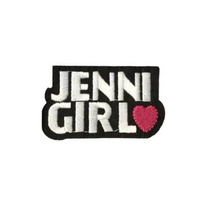 Aplique bordado Jenni Girl corazón rosa (hierro) parche coser insignia de hierro - Imagen 1 de 2