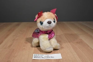 Poochie and Co. Tan Pomeranian Pink Sequins 2014 Plush Bag Purse(310-3733) - Picture 1 of 7