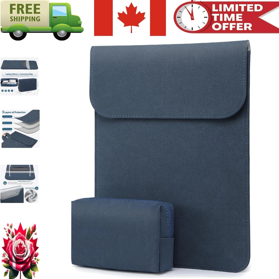 Minimalist 15-Inch Laptop Case in Navy - Perfect for MacBook & Microsoft Surface - Image 1 of 4