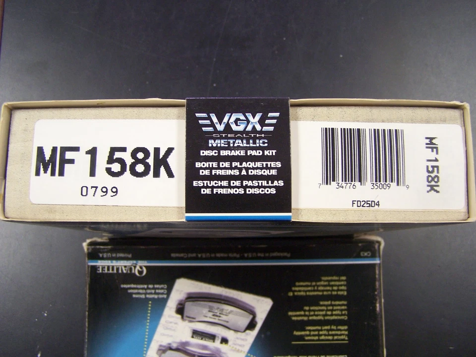 Новый комплект тормозных колодок VGX MF158K подходит для Volkswagen Jetta Quantum Rabbit Scirocco - Изображение 1 из 4
