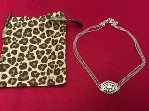 Collana Multi Catena Vintage Brighton Silvertone Filigrana In Linea Ciondolo - Foto 1 di 4