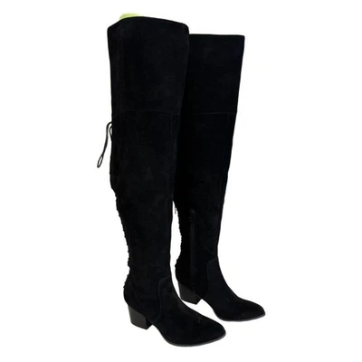 Aldo Knee Boots Size 8.5 Black Classic Western Casual Gothic Edgy Winterwear - Image 1 of 4