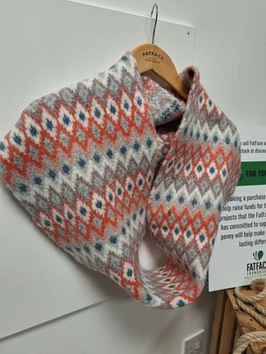 Fat Face Snood Scarf Fairisle