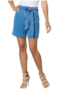 DG2 by Diane Gilman Super Stretch Denim Belted Bermuda Short Chambray - Picture 1 of 1