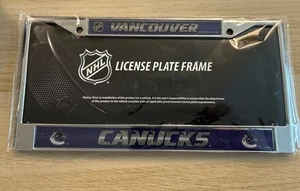 Fanmats NHL Vancouver Canucks Chrome Metal License Plate Frame Free Shipping - Picture 1 of 2