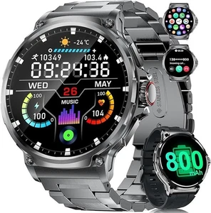 Smartwatch Homme 1.85" Écran Tactile, Appels Bluetooth, 112 Modes Sport, Cardio - Photo 1 sur 6