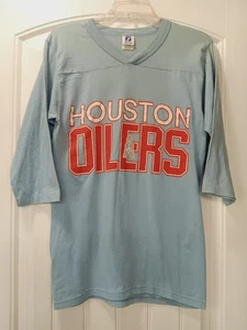 Camiseta De Colección Logo 7 Houston Oilers Damas Med Lt Azul Manga 3/4 EE. UU. 90s NFL - Imagen 1 de 15
