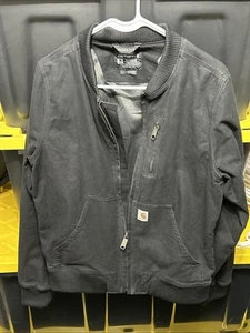 Carhartt Crawford Rugged Flex Jacket Women’s Sz M 8-10 Black Full Zip Chore🚀💯 - Picture 1 of 16