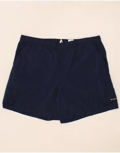 COLUMBIA pantaloncino sportivo donna UK 12 Medium blu navy nylon CI29 - Foto 1 di 3