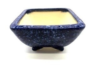 Olla Bonsai Tokoname KOYO Azul Esmaltada Cuadrada 3 pulgadas (7,7 cm) De Japón - Imagen 1 de 14