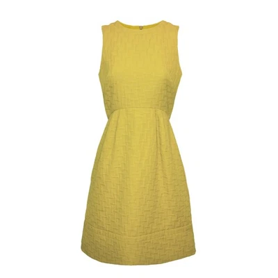 Vestido Vaina Amarillo Vintage Eliza J, Talla 8, Con Bolsillos Foto 1 de 4