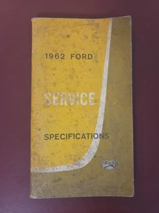 Ford Truck Car 1962 libro de especificaciones de servicio manual - Imagen 1 de 5