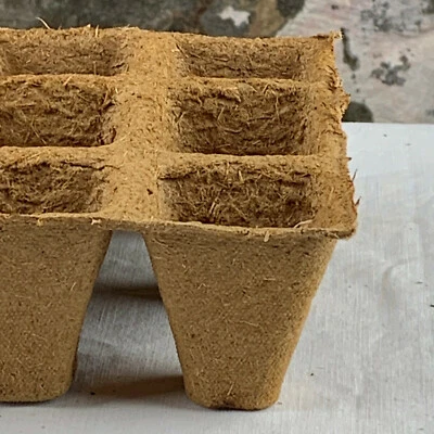 Cultivation pots, Ø 5 cm, square, 100% cellulose, peat-free, biodegradable - Image 1 of 3