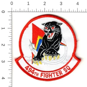 USAF 494th Fighter Squadron Black Panthers Patch US Air Force Hook & Loop Back - Picture 1 of 2