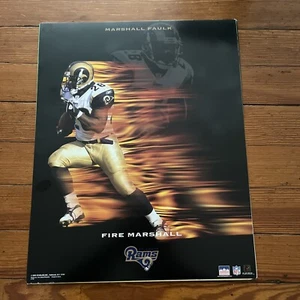 Marshall Faulk Rams Original Starline Poster 16 x 20 Fire Marshall - Picture 1 of 2