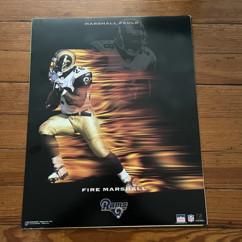 Marshall Faulk  Rams Original Starline Poster 16 x 20 Fire Marshall Cover