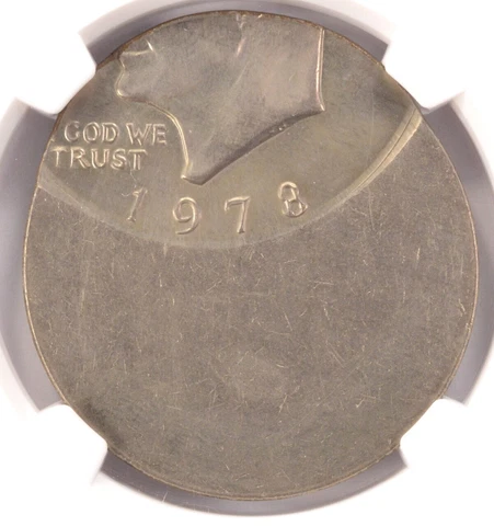 NGC $1 1978 Ike Dollar Struck 55% Off-Center UNC Cover