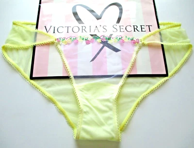 Calcinha VICTORIA'S SECRET PINK malha piscadela atrevida VS frutas amarelas P M G GG nova com etiquetas - Imagem 1 de 4