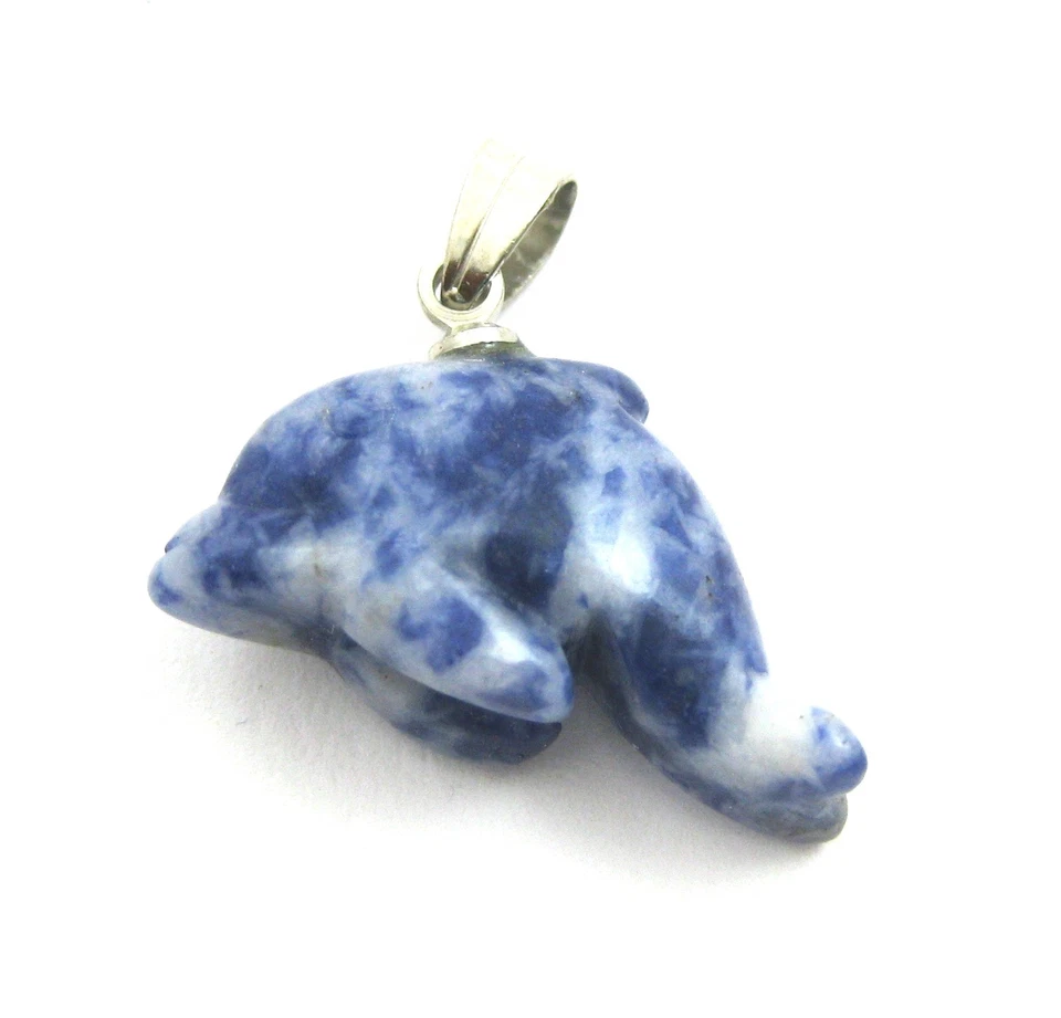 Delfin mit Metall-Öse Sodalith-Feldspat - Bild 1 von 1