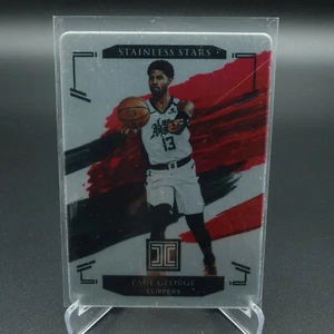 2020-21 NBA PANINI IMPECCABLE BASKETBALL PAUL GEORGE STAINLESS STARS CARD #9 /99 - Picture 1 of 2