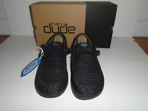 Hey Dude Wally Stretch Mesh schwarz/schwarz Schuhe Herren Größe 8 neu im Karton - Bild 1 von 5