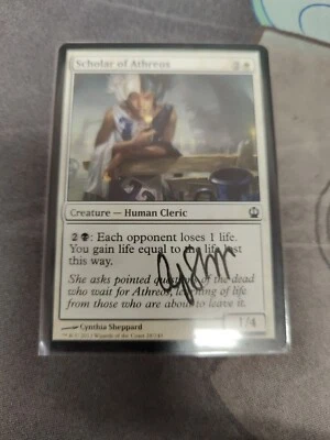 1x Signed Scholar Of Athreos Magic The Gathering Common - Image 1 of 2