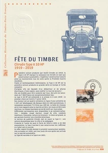 Philatelistisches Dokument 1. Tag: 00 2019 Briefmarkenfest Citroën A 10 PS - Bild 1 von 1