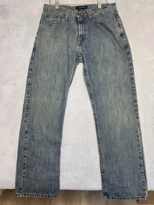 Tommy Hilfiger Jeans Mens 32x30 Classic Fit Vintage Wash Blue Denim Distressed - Picture 1 of 11