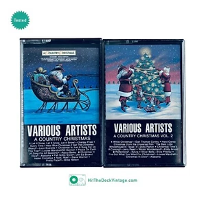 A Country Christmas Various Artists Cassette Tapes (1982) Volume 1 & 2 TESTED - Picture 1 of 6