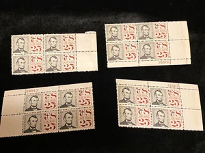 Scott C59 - Abraham Lincoln 25-cent Airmail - Plate Block of 4 Stamps - MNH. - Picture 1 of 2