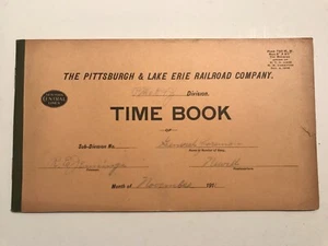 Pittsburgh & Lake Erie Railroad Co. Zeitbuch November 1911 - Bild 1 von 12