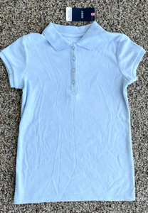 NWT Girl's Size 8/10 Light Blue Izod Approved Schoolwear Short Sleeve Shirt - Picture 1 of 1