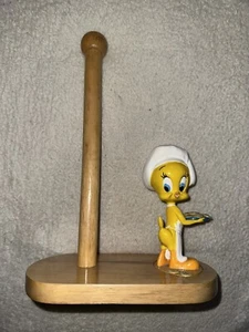 Rare Warner Bros Studio Store TWEETY Bird Figurine Paper Towel Holder 1997 - Foto 1 di 5