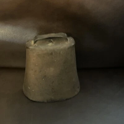 Vintage Cow Bell Rustic Farmhouse Bell Metal Copper Patina - Image 1 of 4