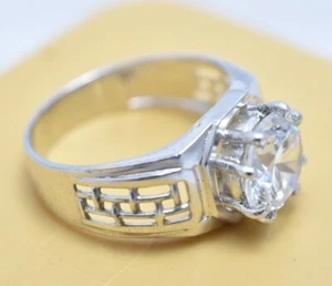 Off White Diamond 5.00 Ct Round Nice Shape Solitaire Ring-Anniversary Gift VVS1 - Picture 1 of 9