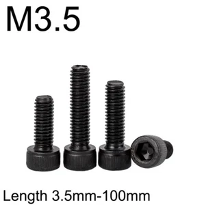 Tornillo Allen M3.5 Tornillos hexagonales Tornillos negros 3.5 mm-100 mm de largo 12.9G - Imagen 1 de 2