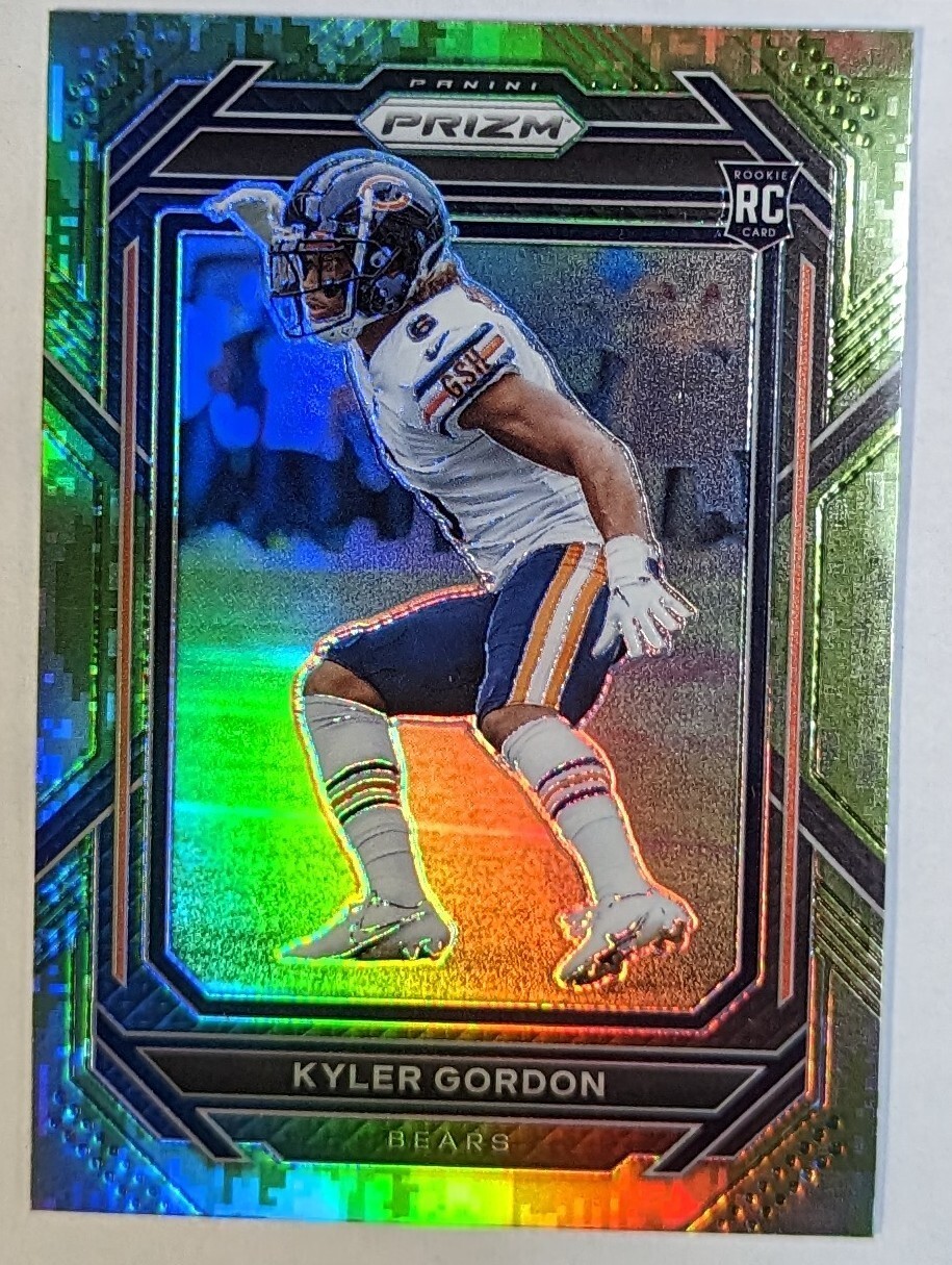 2022 Prizm FOTL Kyler Gordon Rookie Green Camo Prizm 01/15 Bears #385