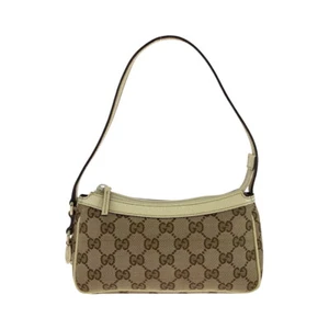 GUCCI 154432 Handbag accessory pouch Beige Ivory Gold Hardware GG canvas GG - Picture 1 of 10