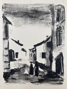 VLAMINCK. LITHOGRAPHIE. DUHAMEL. «LES HOMMES ABANDONNÉS». DEUX FEMMES. 1927 - Bild 1 von 9