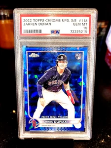 2022 Topps Chrome Update Jarren Duran Sapphire Ed. #118 Gem Mt 10. "Rookie Star" - Picture 1 of 9