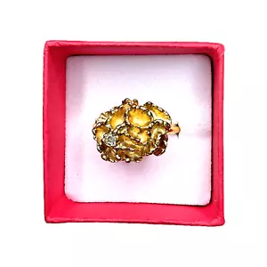 Anello Pepita Misura 8 Tono Oro Strass Rosa Floreale Vintage Avon Ring - Foto 1 di 6