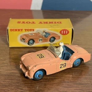 Dinky Toys No 111 Triumph TR2 - Meccano Ltd - Made In England - (B1) With Box - Picture 1 of 9