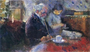 Edvard Munch At the Coffee Table 1883 17"x 22" Archival Art Print - Picture 1 of 1