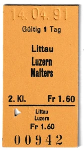 SWITZERLAND * Littau - Luzern or Malters 1991 - Picture 1 of 1