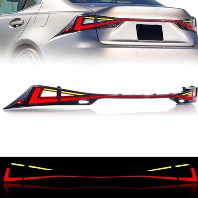 For 2014-2019 Lexus IS250 IS300 IS350 LED Tail Lights Start-Up Sequential Red - Image 1 of 4