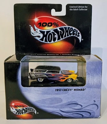 Chevy Nomad 1957 caja negra 100 % Hot Wheels Cool Collectibles negro con llamas Foto 1 de 4